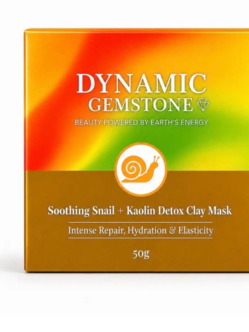 Soothing Snail + Kaolin Detox Clay Mask — Orange/Gold